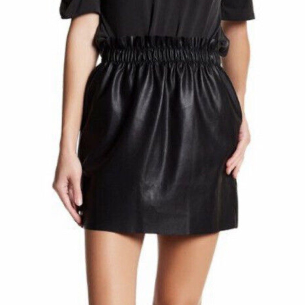 Harlowe & Graham Faux Leather Skirt
